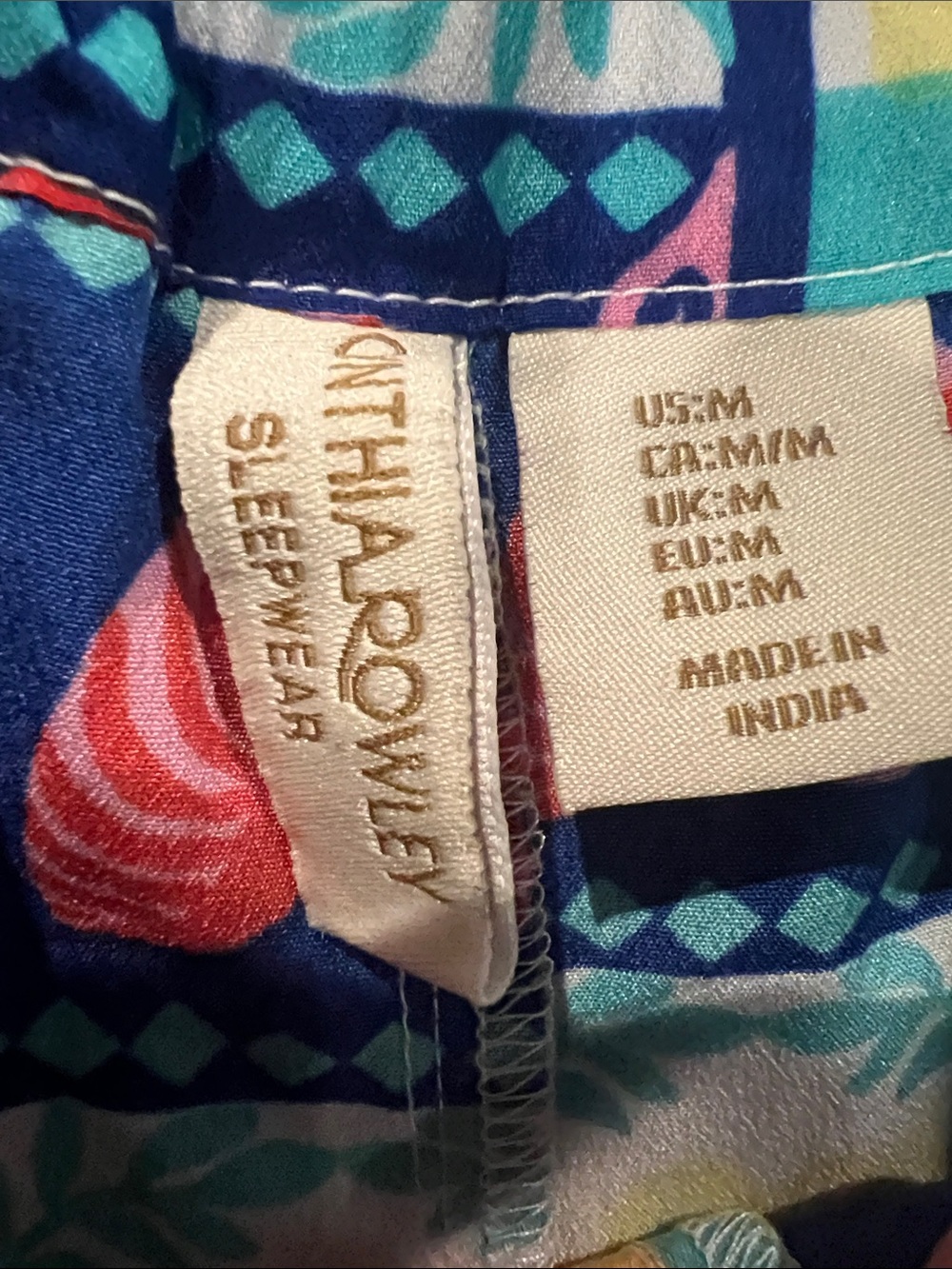Colorful Sun & Shell womans Pajama Set - Multicolor - Picture 2 of 3